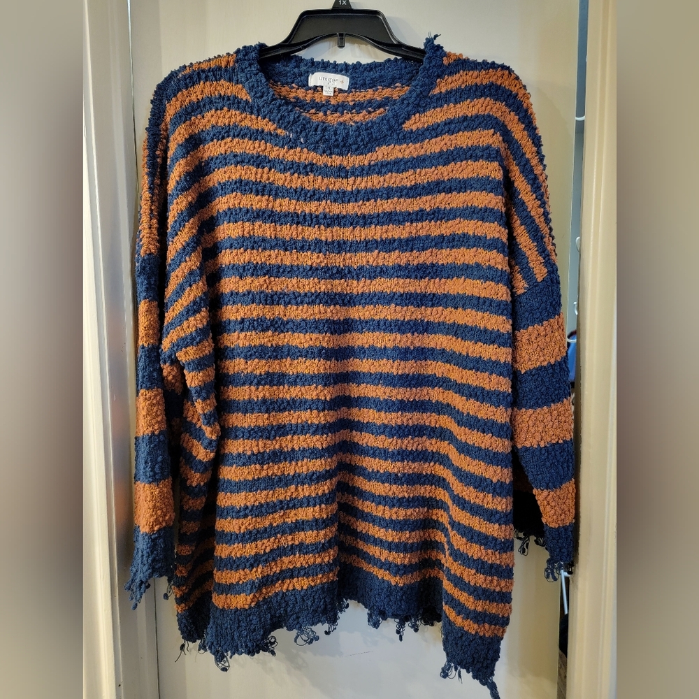 Umgee Rust/Navy Sweater
